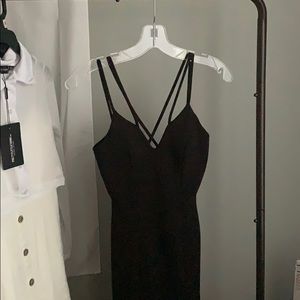 Black Bodycon Dress with Back Cutouts!